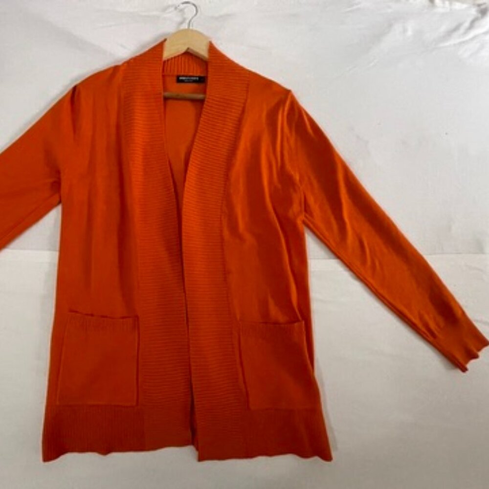 Urban Coco Women's Orange Open-Front Cardigan Sweater